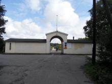 Entrance to the allotment colony of Kumpulan Siirtolapuutarhayhdistys, Helsinki, Finland