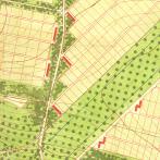 Cut-out from a map from a detailed plan for one garden colony in Prague, IPD 1963